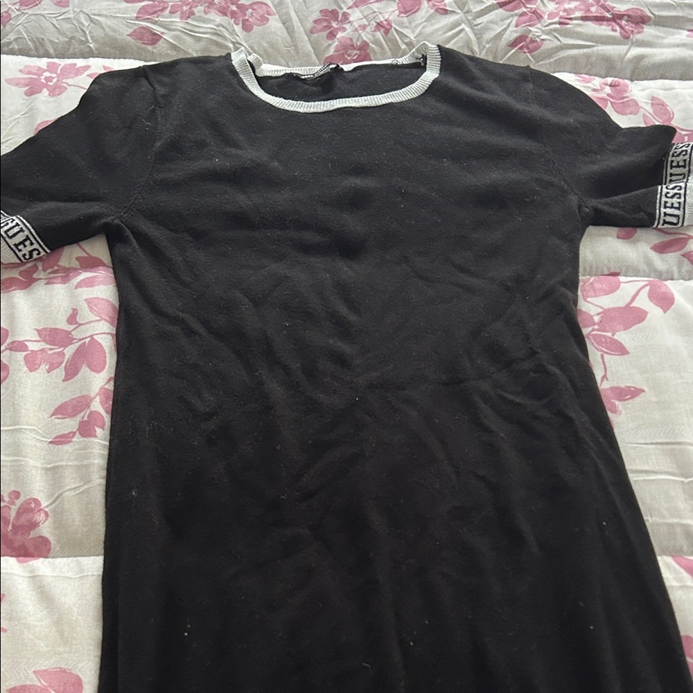 Guess Black Top with Pink Floral Design